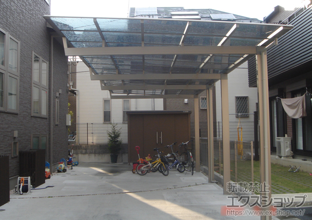 東京都多摩市ののカーポート マイリッシュ 前上がり 縦連棟 積雪〜20cm対応 施工例