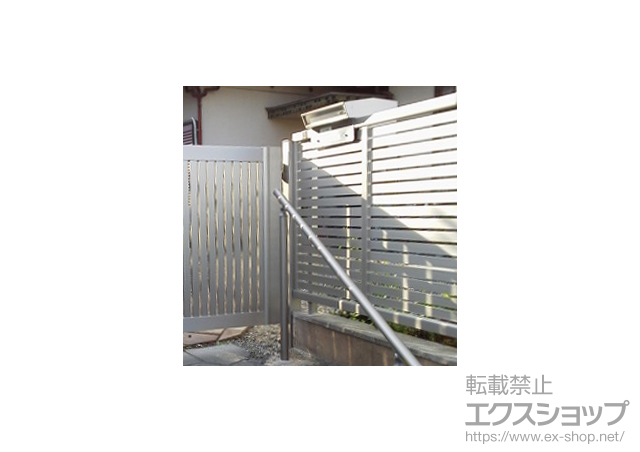 三重県桑名市ののフェンス・柵 エクスラインフェンス5型 自由柱タイプ 施工例