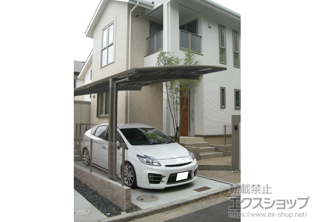 奈良県奈良市のLIXIL リクシル（トステム）のカーポート カーブポートシグマIII　積雪〜30cm対応 施工例