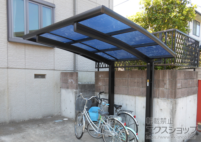 茨城県稲敷郡阿見町ののサイクルポート・駐輪場 レイナポート ミニ 積雪〜20cm対応 施工例