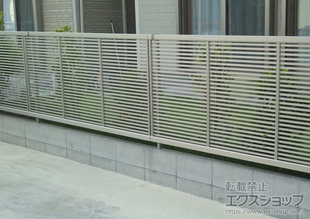 千葉県市川市ののフェンス・柵 エクスラインフェンス1型 自由柱施工 施工例