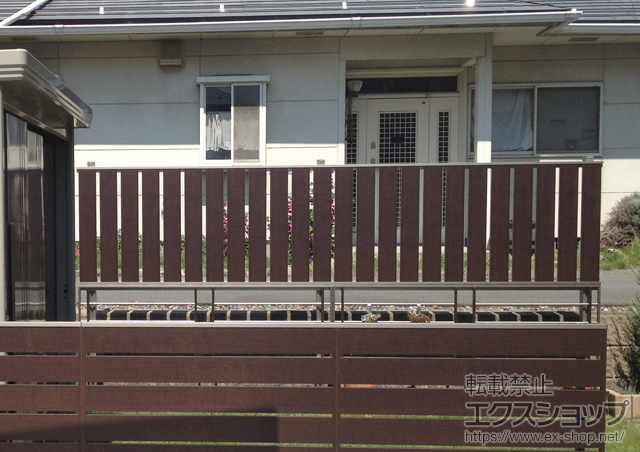 長野県上伊那郡箕輪町ののフェンス・柵 ライフモダンII TS型フェンス 複合色 施工例