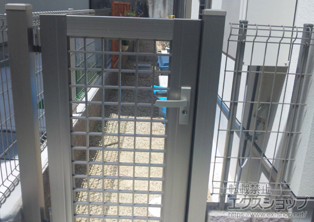 京都府京都市のの門扉 プリレオR7型門扉 片開き 柱使用 施工例