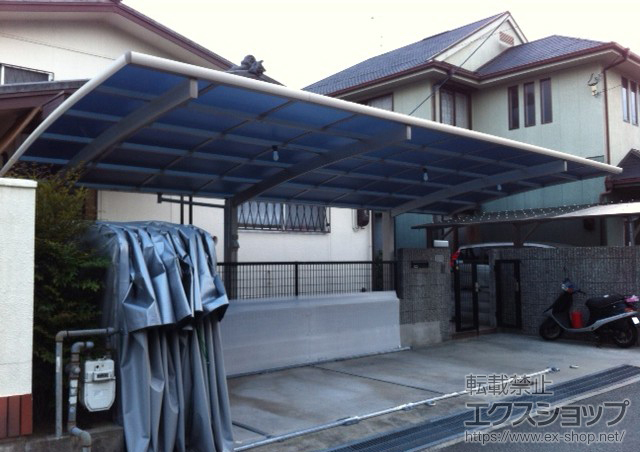 兵庫県川西市ののカーポート レイナポート 積雪〜20cm対応 施工例