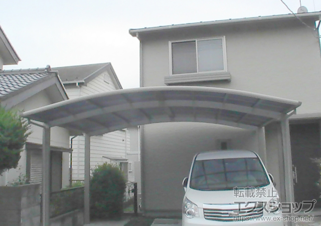 神奈川県ののカーポート レイナツインポート 積雪〜20cm対応+屋根ふき材補強部品 施工例