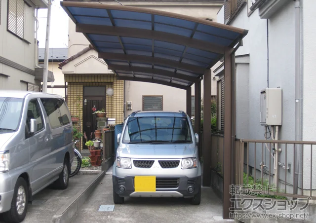 埼玉県春日井市のLIXIL リクシル(トステム)のカーポート プレシオスポート 縦連棟 積雪〜20cm対応 施工例