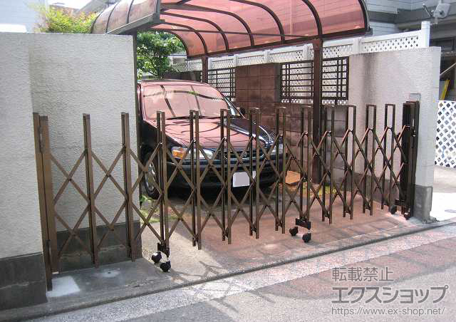 東京都武蔵野市ののカーゲート トリップゲート PB型 ノンレール 片開き 38S 施工例