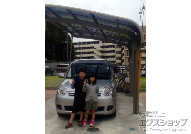 千葉県千葉市のLIXIL リクシル（トステム）のバルコニー・ベランダ屋根 パワーアルファ RB型 屋根タイプ 単体 積雪〜30cm対応 施工例