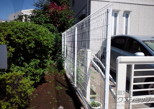 東京都大田区ののフェンス・柵 イーネットフェンス1F型 高尺タイプ 自由柱施工 施工例