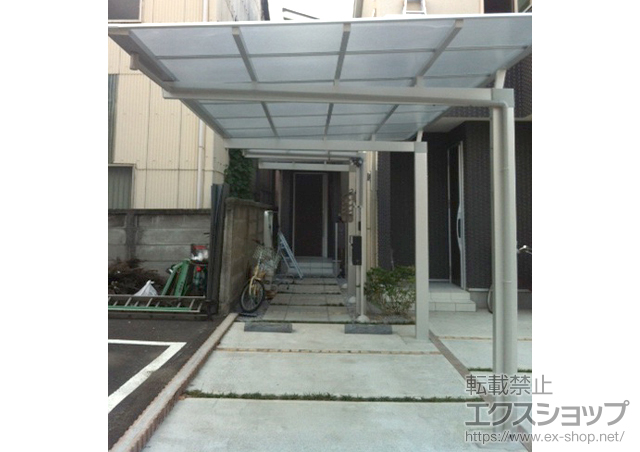 東京都北区ののカーポート マイリッシュ 前下がり 積雪〜20cm対応＜逆勾配＞ 施工例