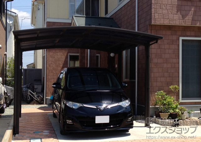 宮城県仙台市のLIXIL リクシル（トステム）のカーポート カーブポートシグマIII ワイド 積雪〜30cm対応 施工例