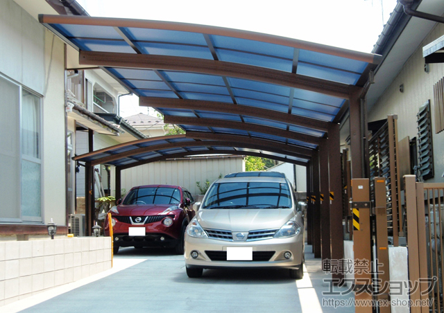 宮城県仙台市ののカーポート レイナポート 縦連棟 積雪〜20cm対応 施工例
