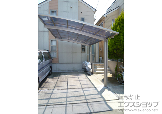 東京都足立区のLIXIL リクシル（トステム）のカーポート カーブポートシグマIII 積雪〜30cm対応 施工例