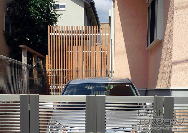 神奈川県横浜市ののフェンス・柵 プログコートフェンスＭ1型 マテリアルカラー 間仕切りタイプ 施工例