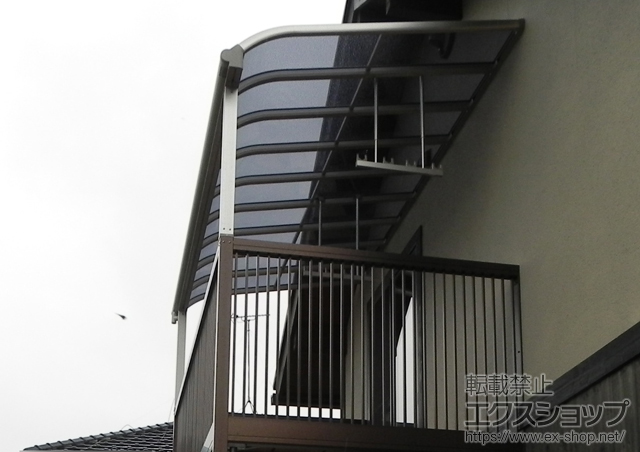 滋賀県高島市ののバルコニー・ベランダ屋根 ヴェクターテラス R型 バルコニーBC-X型 専用屋根　積雪〜50?対応 施工例