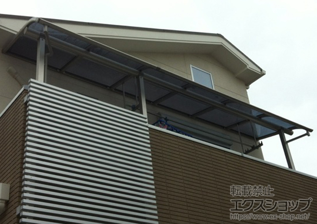 大阪府堺市ののバルコニー・ベランダ屋根 プレシオステラス Ｒ型 積雪対応〜20? 施工例