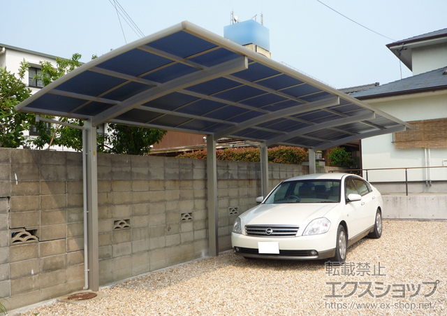 愛媛県今治市ののカーポート プレシオスポート 縦連棟 積雪〜20cm対応 施工例