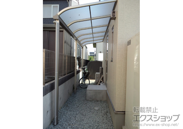 宮城県名取市ののテラス屋根 プレシオステラス R型 テラスタイプ 連棟 積雪〜20cm対応 施工例