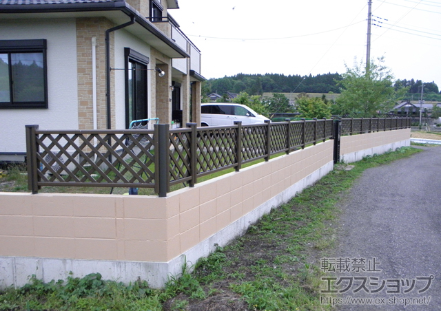 栃木県矢板市ののフェンス・柵 ステイウッドフェンスM1型 施工例