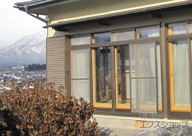 長野県大町市のの二重窓（内窓） インプラス ダストバリア仕様 引違い窓 4枚建 施工例