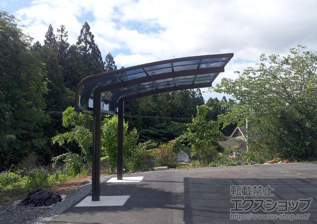 岩手県陸前高田市ののカーポート レイナキャップポート 積雪〜20cm対応 施工例