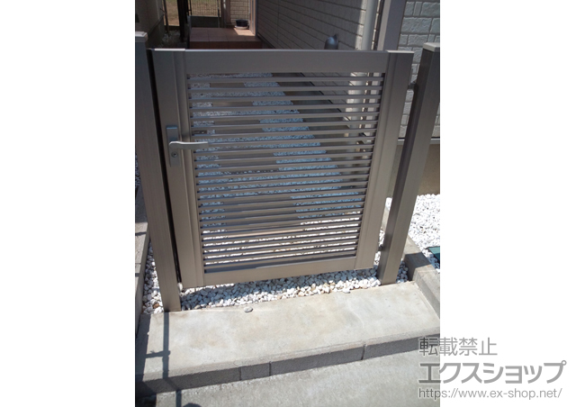 千葉県松戸市のの門扉 プリレオR1型門扉 片開き 柱使用 施工例