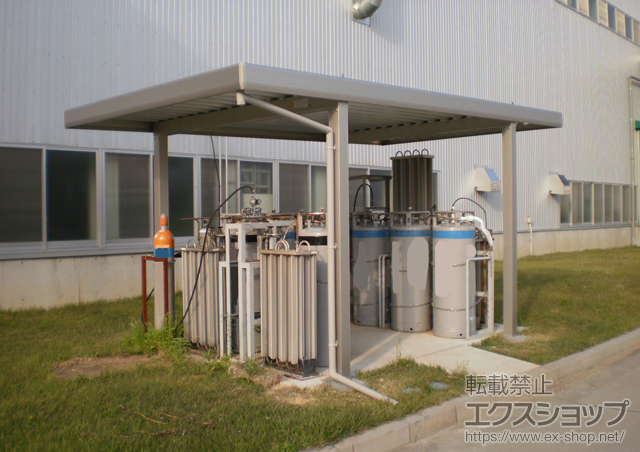 三重県いなべ市ののカーポート ジーポートneo 1台用 Aタイプ 標準鼻隠し 角柱仕様 積雪〜100cm対応 施工例