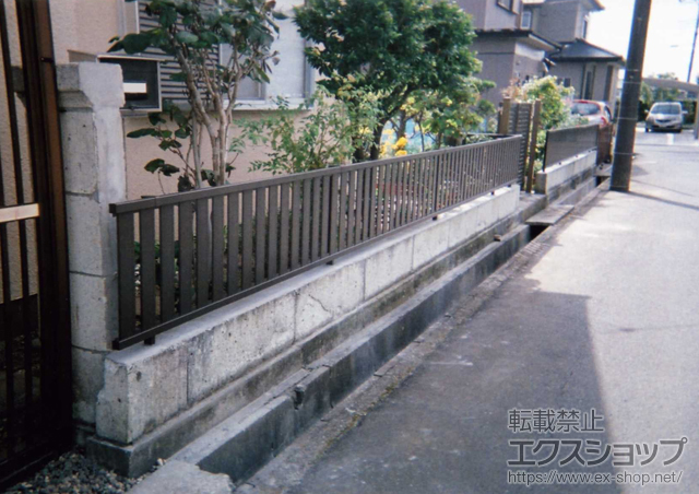 茨城県ひたちなか市ののフェンス・柵 ハイミレーヌR4型フェンス フリーポールタイプ 施工例