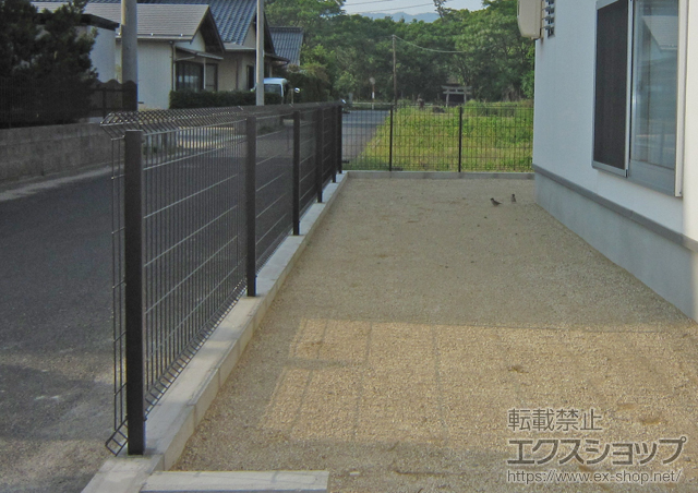 島根県出雲市ののフェンス・柵 イーネットフェンス1F型 自由柱タイプ 施工例