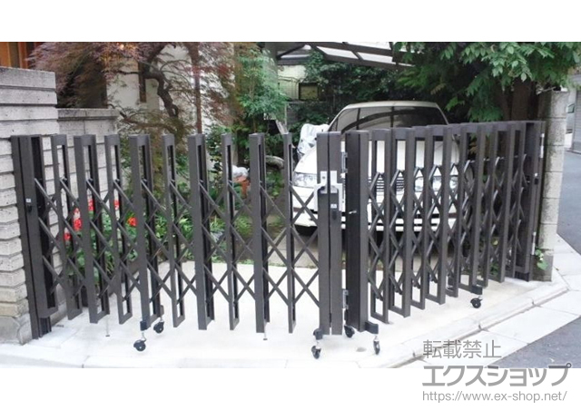 東京都世田谷区ののカーゲート アルシャインII H型 Aタイプ角地タイプ ノンレール両開き 施工例