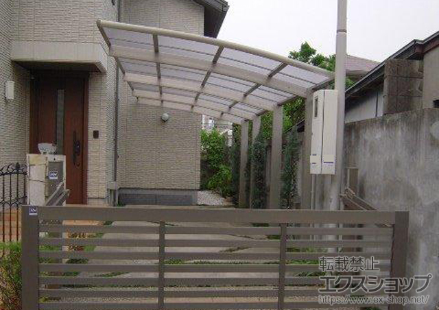 兵庫県芦屋市ののカーポート レイナポートZ 延長 積雪〜20cm対応 施工例