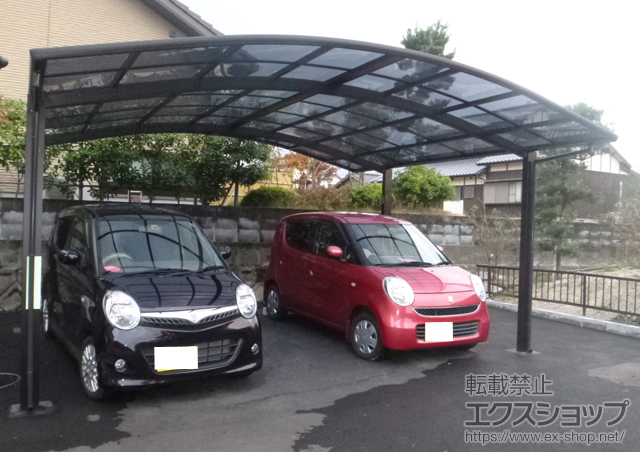 福岡県久留米市ののカーポート プレシオスポート ワイド 積雪〜20cm対応 施工例