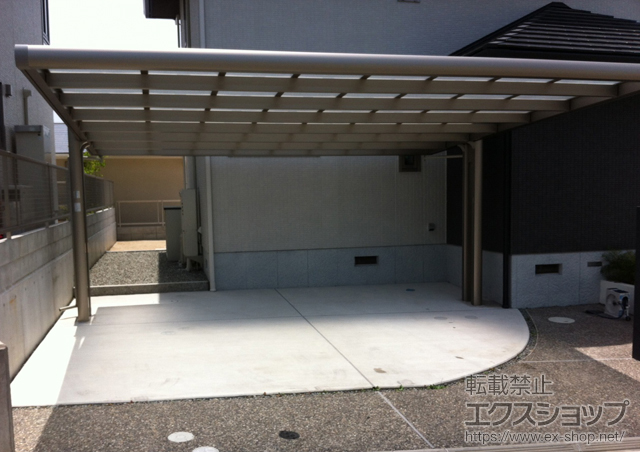 兵庫県宝塚市ののカーポート 4Gワイド 積雪〜20?対応 施工例