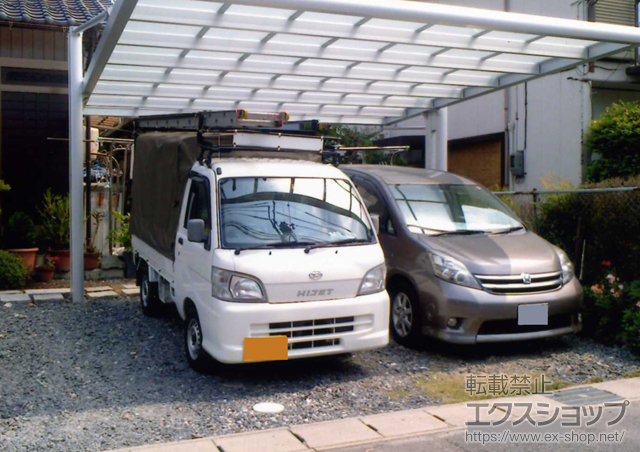 愛知県小牧市ののカーポート 4Gワイド 積雪〜20ｃｍ対応 施工例