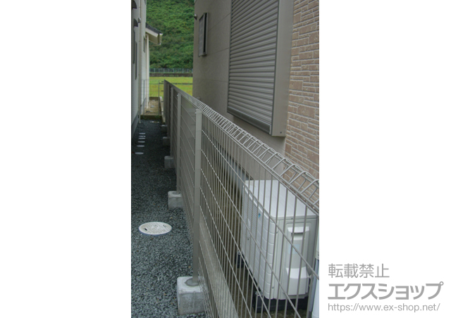 愛媛県宇和島市ののフェンス・柵 イーネットフェンス1F型 自由柱タイプ 施工例