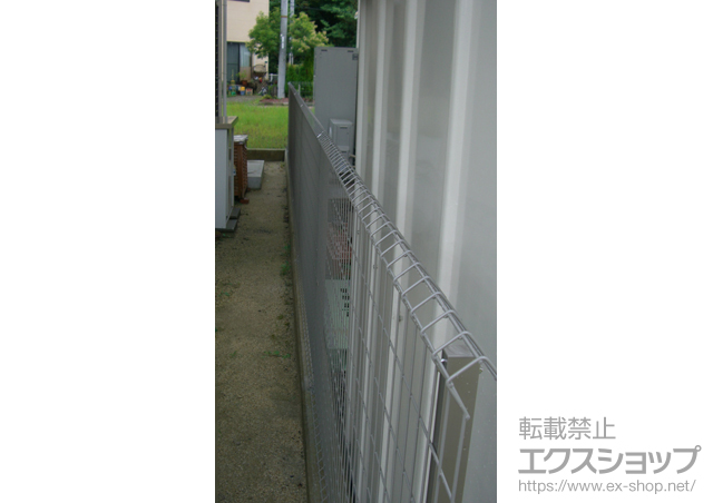 愛媛県宇和島市ののフェンス・柵 イーネットフェンス1F型 自由柱タイプ 施工例