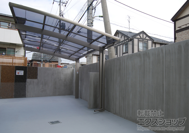 埼玉県川口市のLIXIL リクシル（トステム）のカーポート カーブポートシグマIII 積雪〜30?対応 施工例