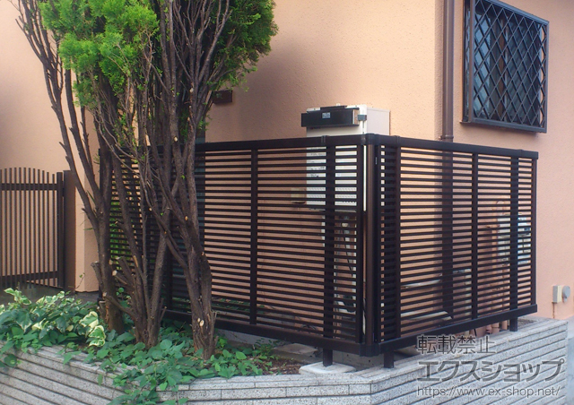 神奈川県横浜市ののフェンス・柵 エクスラインフェンス1型 自由柱施工 施工例