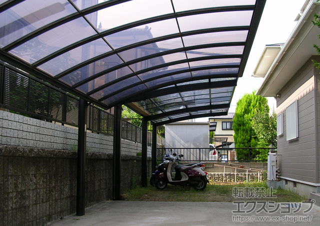 茨城県日立市ののカーポート レイナポート 延長 積雪〜20cm対応 施工例