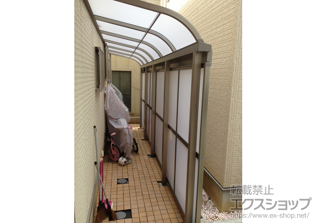 東京都北区のLIXIL リクシル（トステム）のテラス屋根 ライザーテラスII R型 テラスタイプ 単体 積雪対応〜20? 施工例