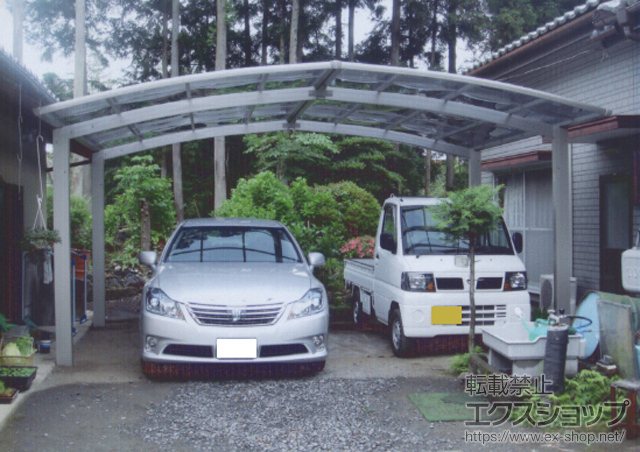 茨城県常陸大宮市ののカーポート プレシオスポート M合掌?積雪〜20cm対応 施工例