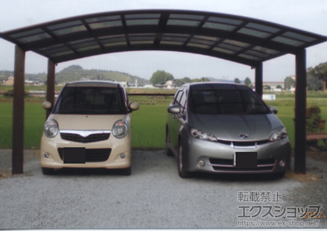 兵庫県加西市ののカーポート レイナツインポートZ 積雪〜20cm対応 施工例