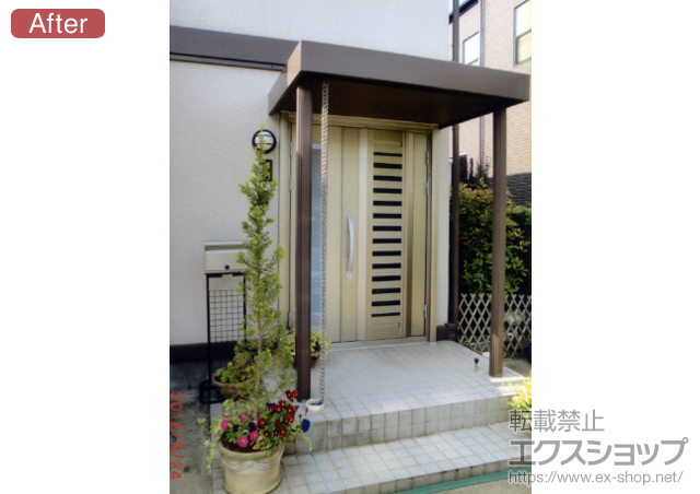 福島県郡山市のの玄関ドア ラフォースR2 08T型 親子ドアタイプ 施工例