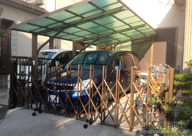 奈良県大和高田市ののカーゲート トリップゲート PB型 ノンレール 片開き 施工例