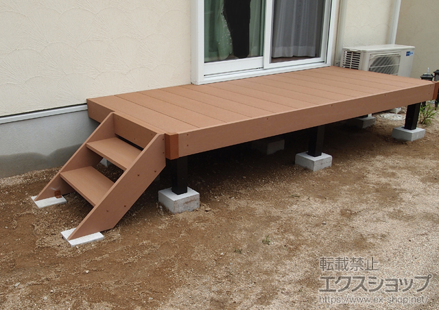 兵庫県高砂市ののウッドデッキ リウッドデッキ 200 単体 施工例