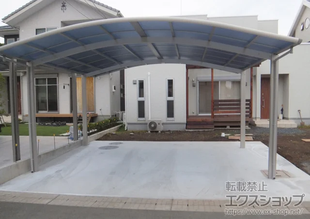 栃木県小山市のYKKAPのカーポート レイナツインポート 積雪～20cm対応 施工例