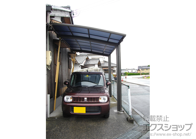 滋賀県湖南市のLIXIL リクシル（トステム）のカーポート カーブポートシグマIII　積雪〜30cm対応 施工例