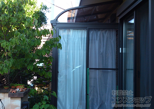 神奈川県横浜市のLIXIL リクシル（トステム）のテラス囲い・サンルーム ほせるんですII R型 床納まり ランマ無  積雪対応〜20? 施工例