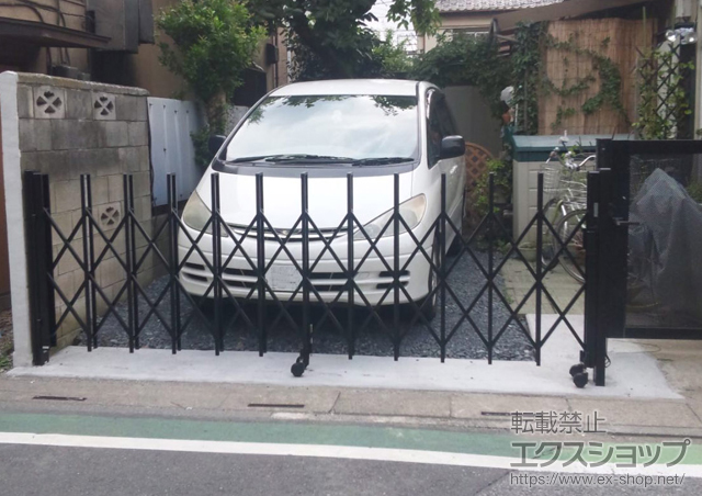 埼玉県さいたま市ののカーゲート トリップゲート PA型錠無し ノンレール 片開き35S 施工例