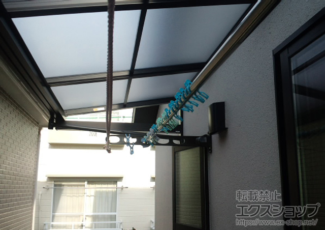 埼玉県さいたま市ののバルコニー・ベランダ屋根 ヴェクターテラス F型 ルーフタイプ 単体 積雪〜20cm対応 施工例